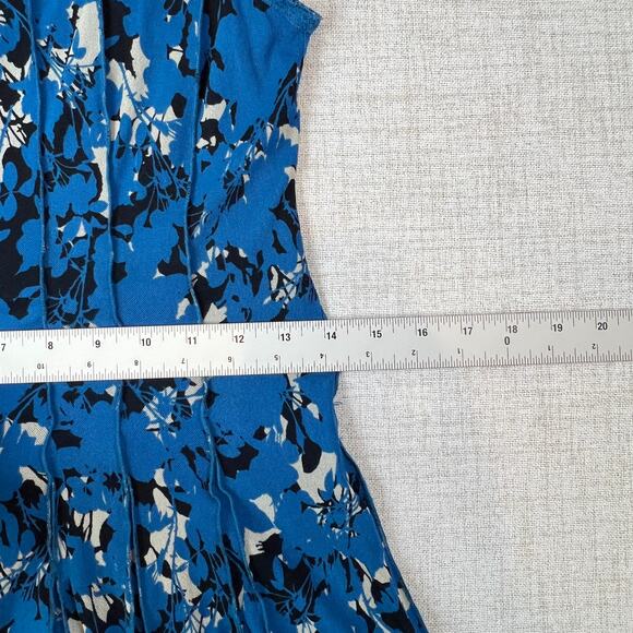 Coldwater Creek Floral Sleeveless Mesh Shadow Print Midi Dress Size 8 - Picture 5 of 7